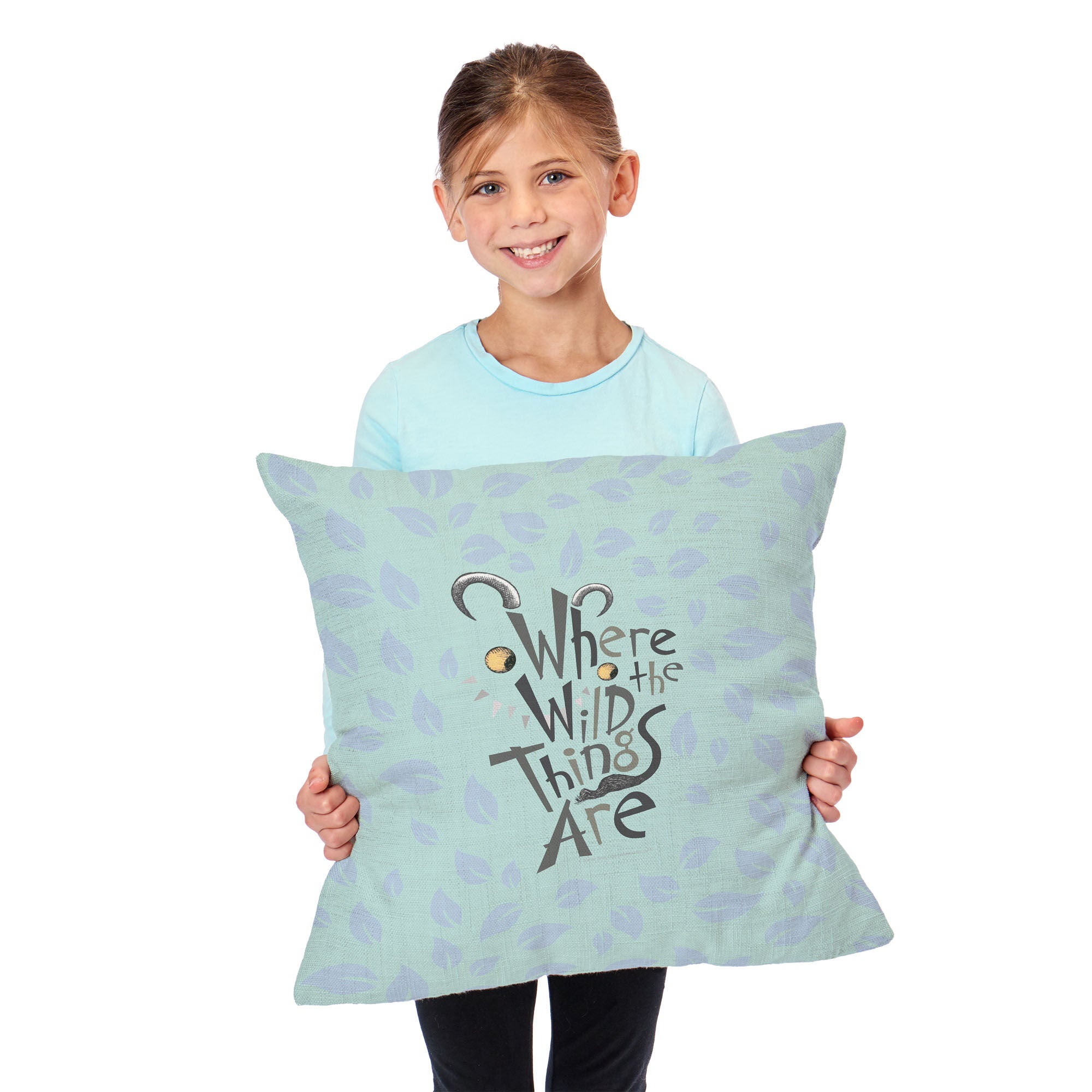 Warner Bros. Where the Wild Things Are In the Leaves Throw Pillow 18X18 Inches, BLUE, alternate image number 2