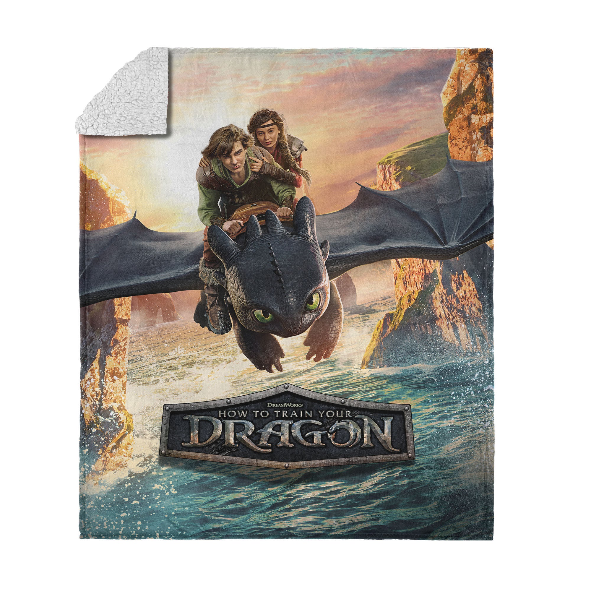 Universal How to Train Your Dragon Silk Touch Sherpa Throw Blanket 50x60 inches, HOW TO TRAIN YOUR, hi-res image number 0