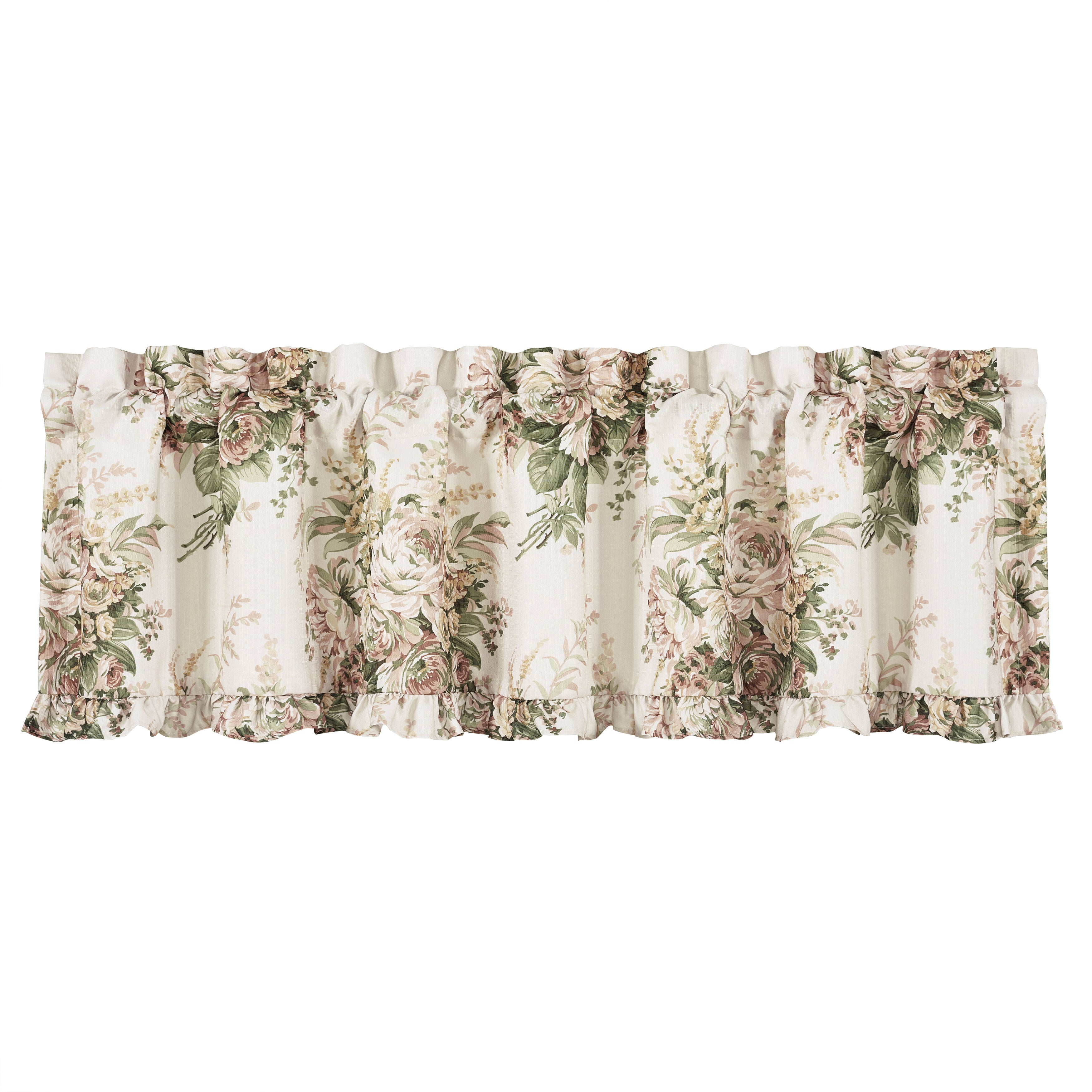 Estelle Coral Window Straight Valance, CORAL, alternate image number null