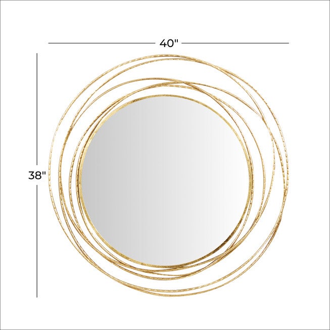 Gold Wood Contemporary Wall Mirror, , alternate image number 6
