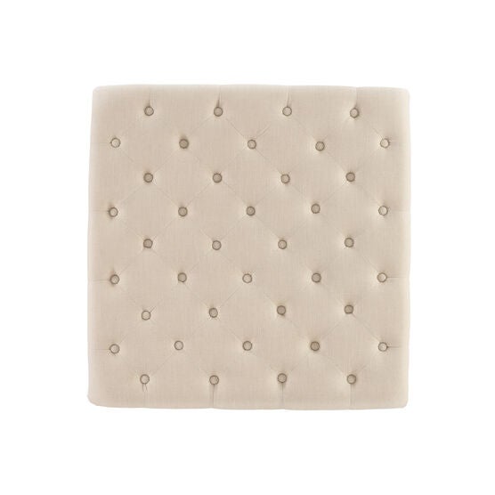 Isabelle Natural Square Tufted Ottoman, , alternate image number null