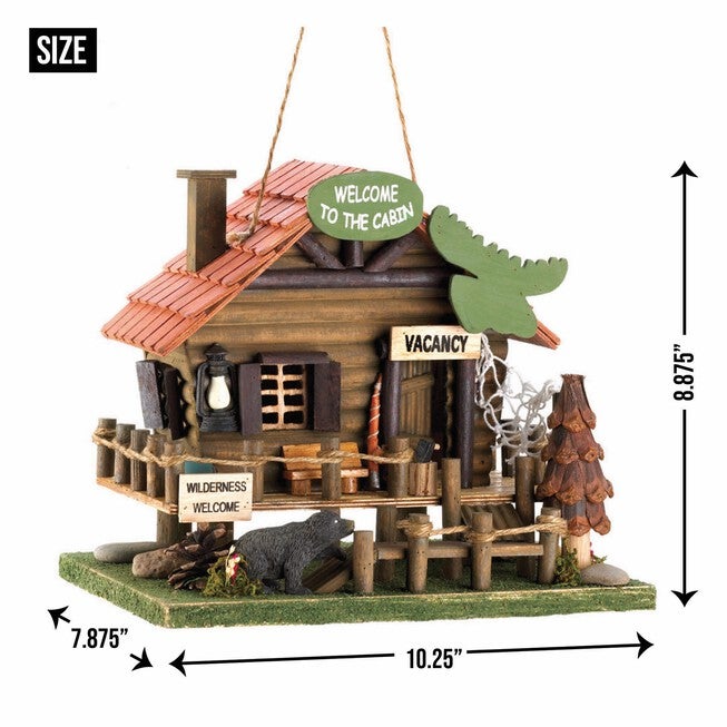 Rustic Woodland Cabin Birdhouse, , alternate image number null