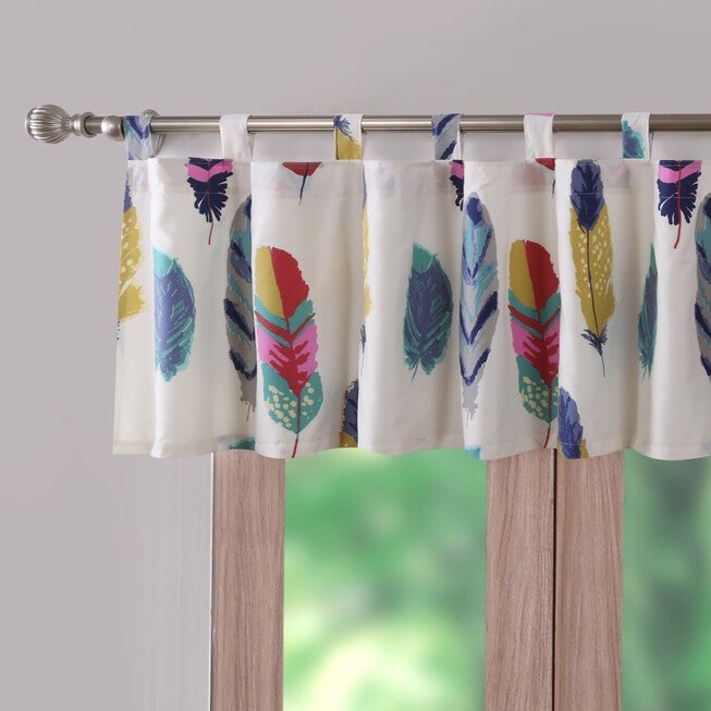 Dream Catcher Teal Window Valance , TEAL, hi-res image number 0