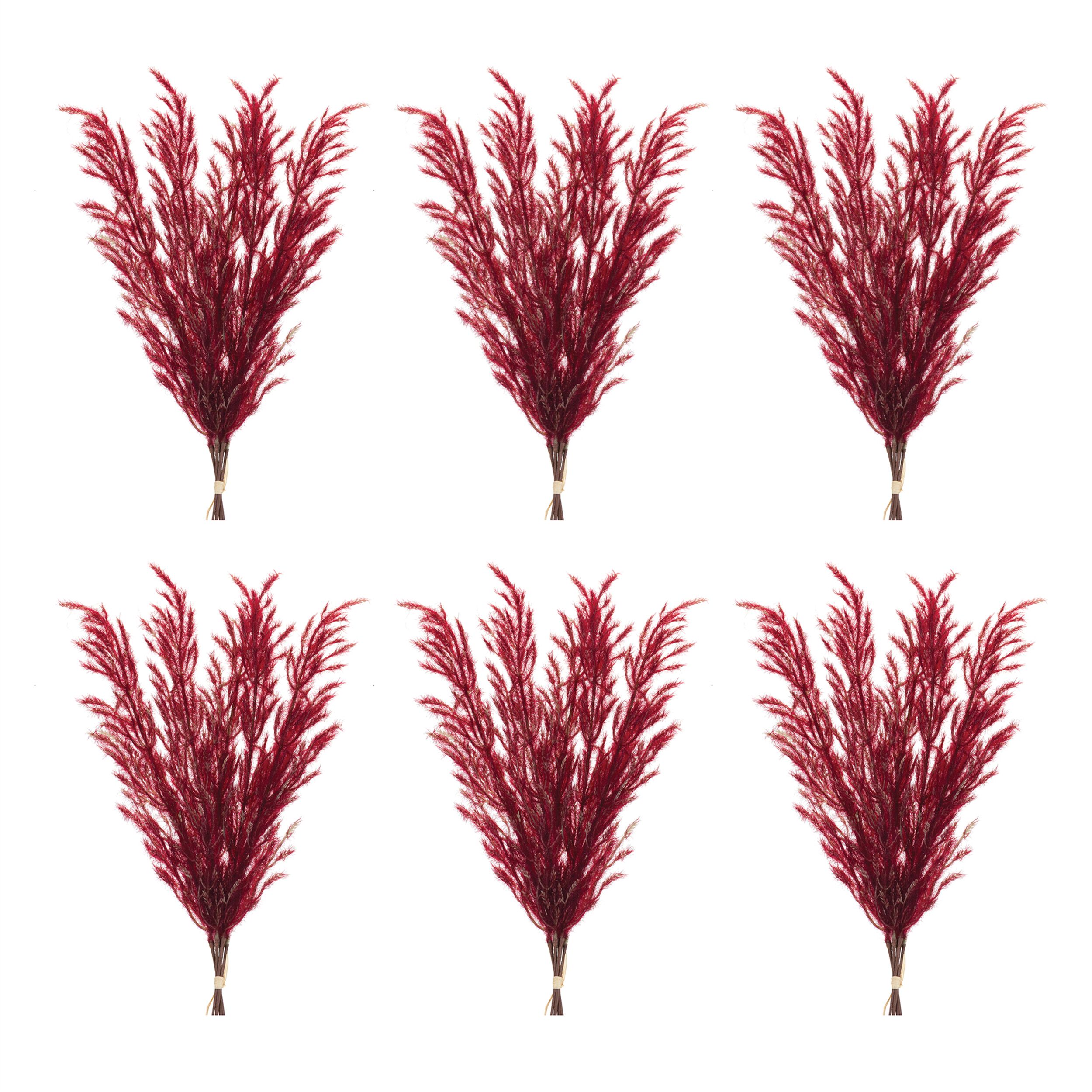 Burgandy Plume Bundle (Set of 6), CRIMSON, alternate image number 2