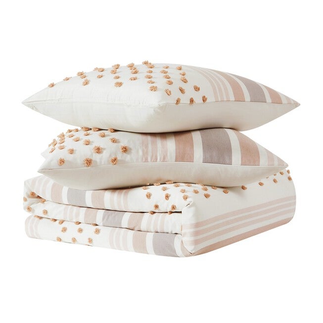 Mia Tufted Texture 3-Pc. Duvet Cover Set, , alternate image number null