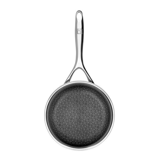 LIVWELL DiamondClad™ 1.5 Quart Hybrid Nonstick Stainless Steel Saucepan and Lid, Dishwasher Safe, PFOA-free – Silver/Black, SILVER, alternate image number 5