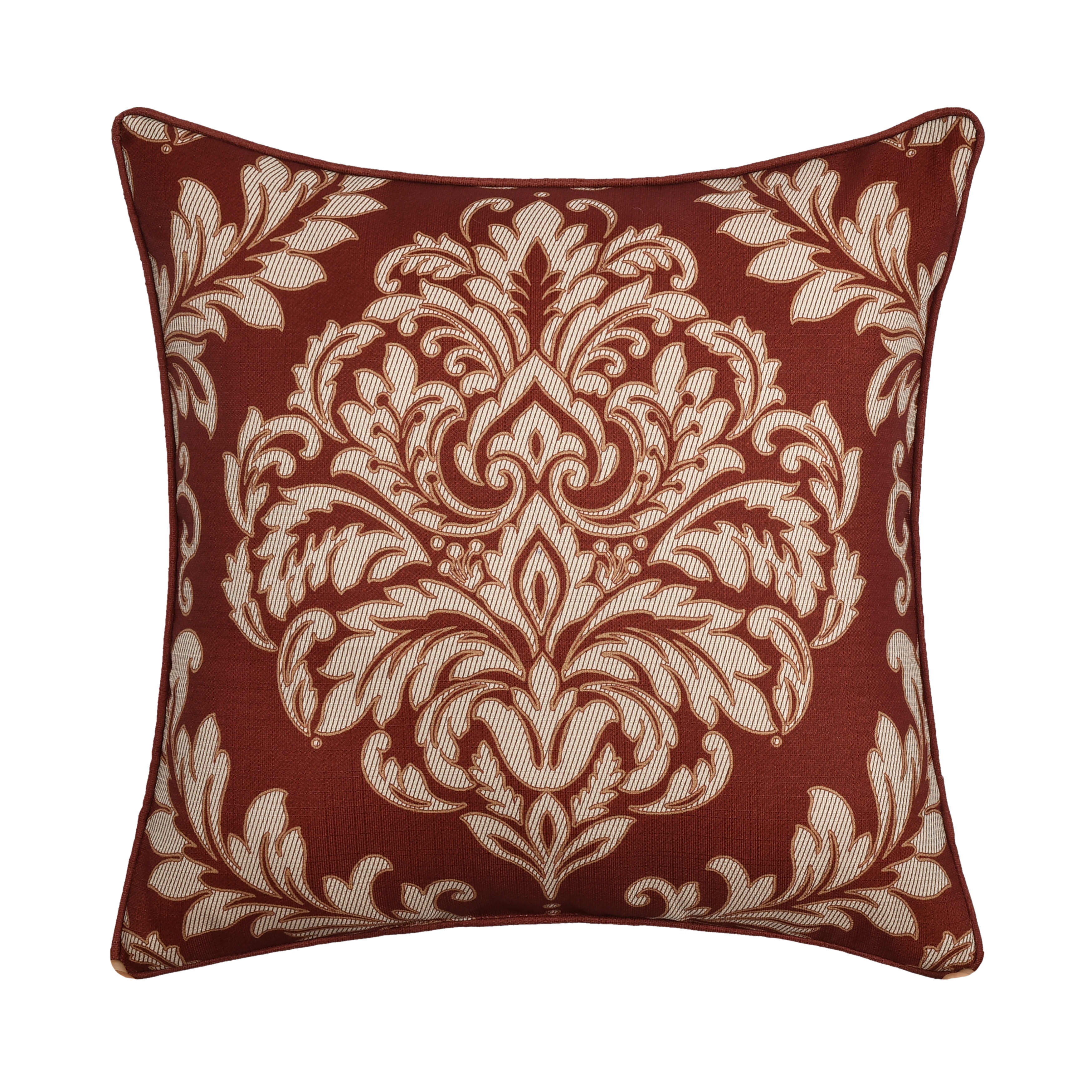 Lazia 20 Inch Square Decorative Throw Pillow, RED, hi-res image number null