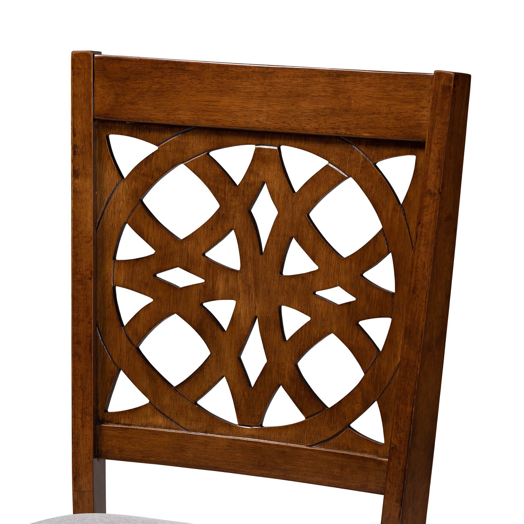 Abigail Modern Grey Fabric and Walnut Brown Finished Wood 2-Piece Dining Chair Set, , alternate image number 23