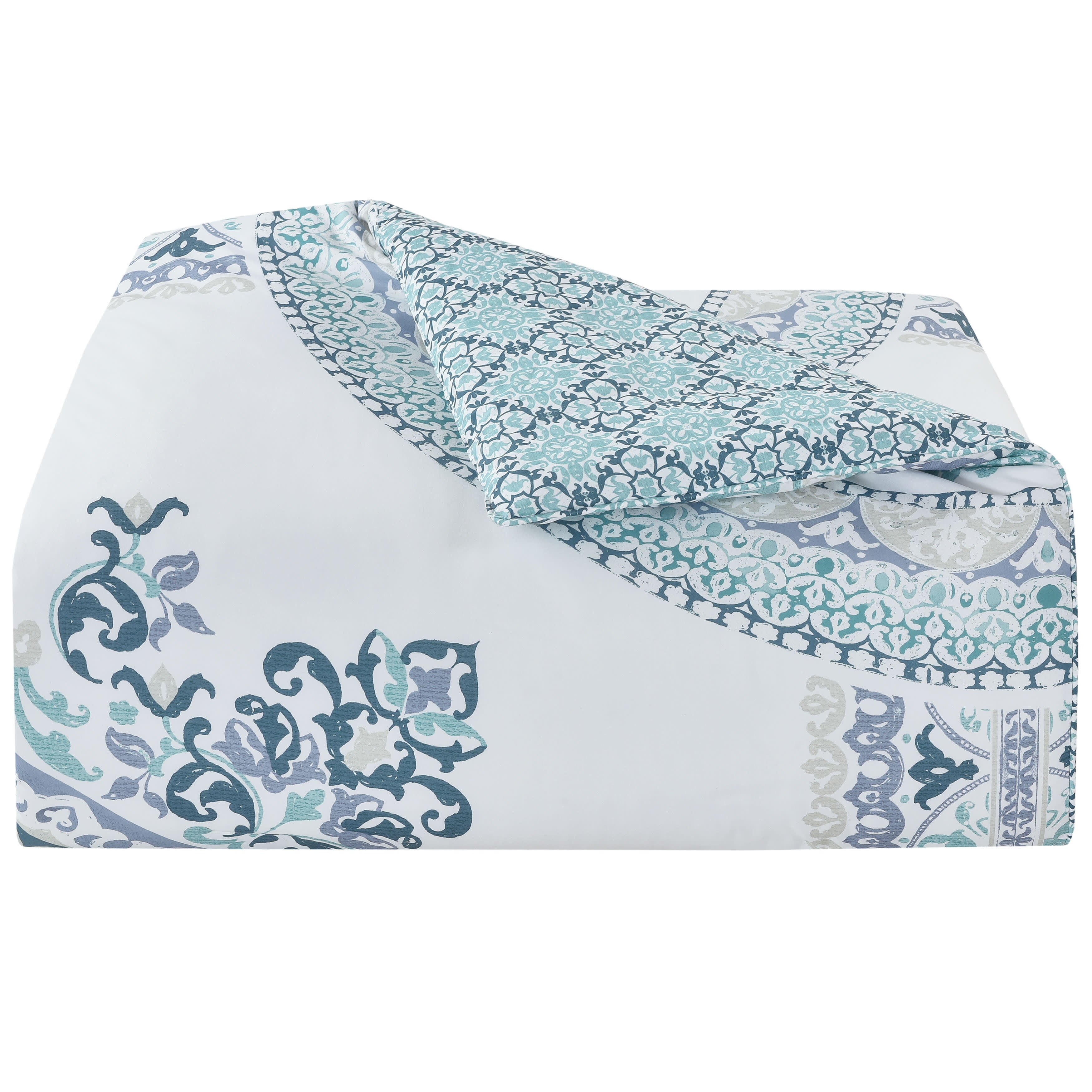 Afton 4 Piece Comforter Set, BLUE, alternate image number 5