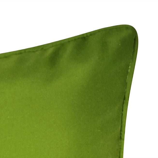 New York Botanical Garden® Indoor/Outdoor Raffia Embroidered Leaves Decorative Throw Pillow 12X20, Green Multi, , alternate image number 3