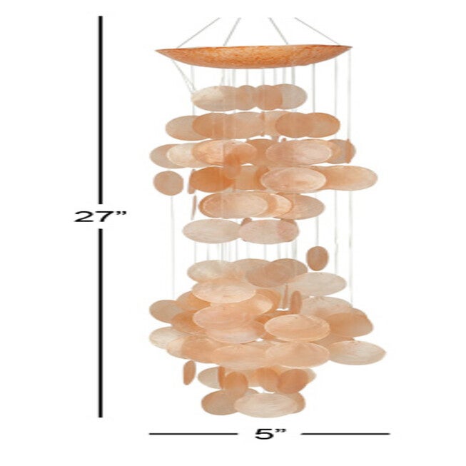 Orange Capiz Coastal Windchime, , alternate image number 4