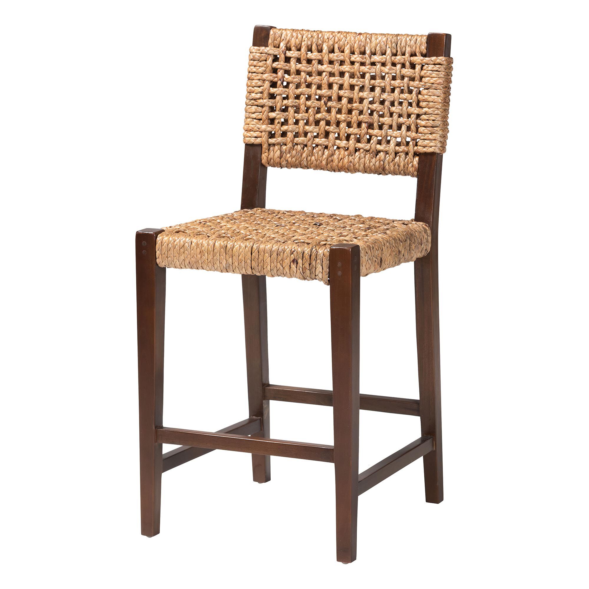Alise Seagrass Counter Stool, EARTHY BROWN, alternate image number 1