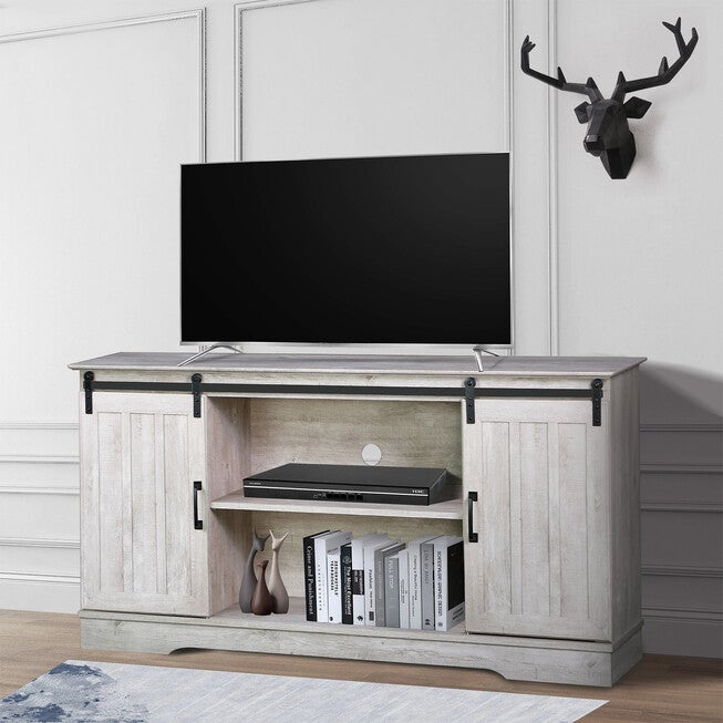 Finley 56-inch TV Stand with 2 Barn Doors, , alternate image number 4