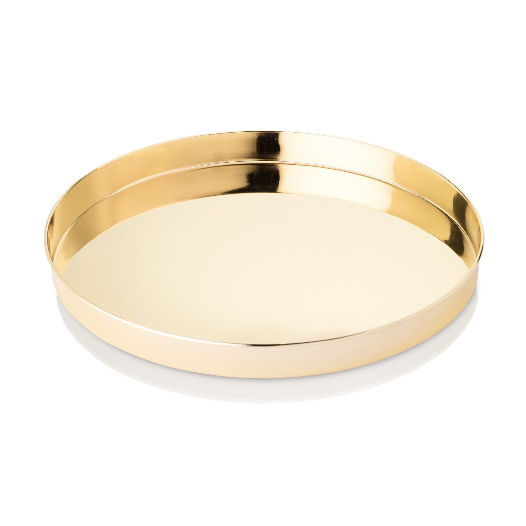 Round Gold Serving Tray, GOLD, hi-res image number 0