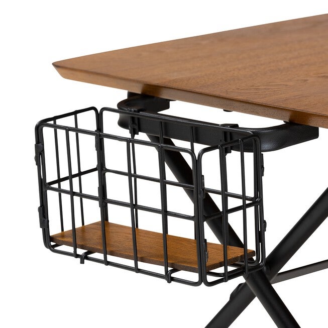 Mariela Natural Brown And Black Low Profile Coffee Table With Basket, , alternate image number 4
