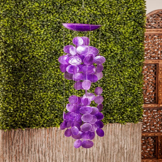 Purple Capiz Coastal Windchime, , alternate image number null