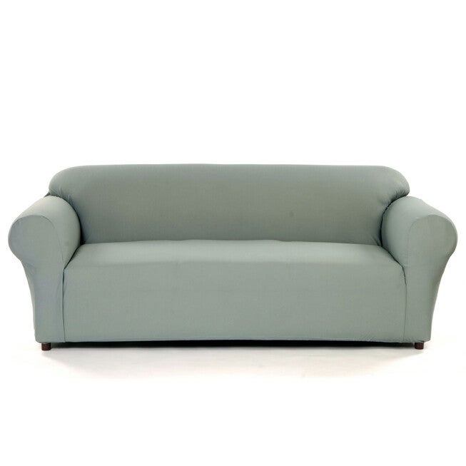 Waffle Stretch Slipcover, GRAY, hi-res image number 0