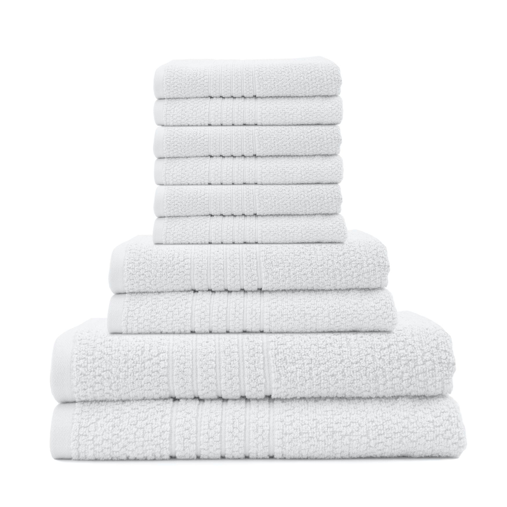 Softee 10-Pc. Towel Set, WHITE, hi-res image number 0