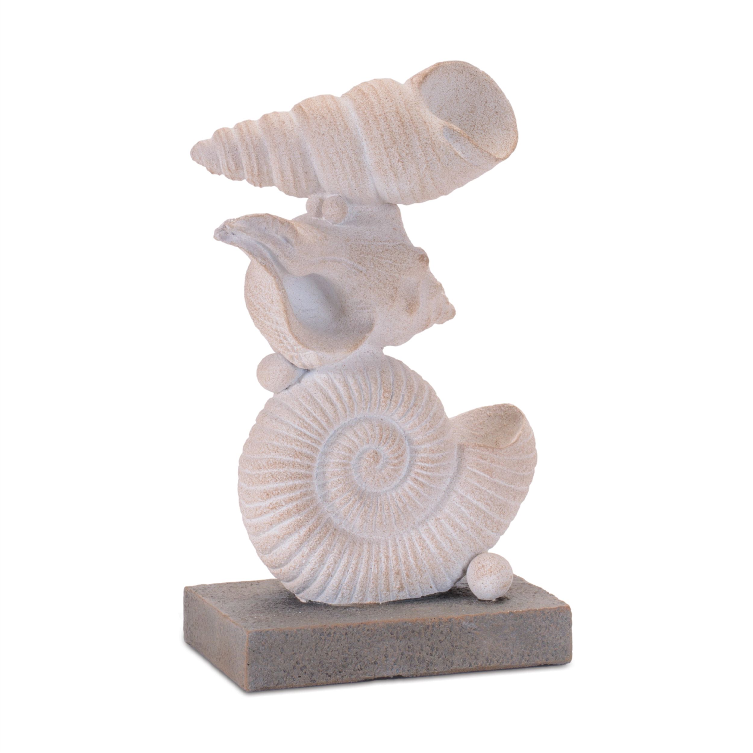 Shell Stack Figurines Set of 2, BROWN GRAY, alternate image number 1