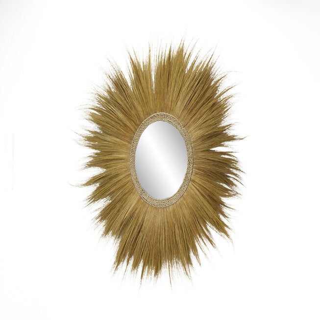 Brown Boho Style Sea Grass Wall Mirror, , alternate image number 3