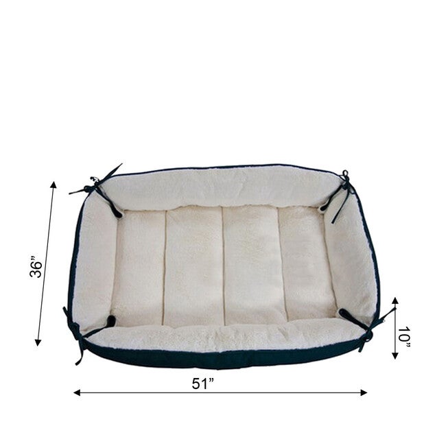 Pet Bed & Mat, Luxury soft Dog Cushion, Laurel Green/Ivory, X-Large, , alternate image number 9