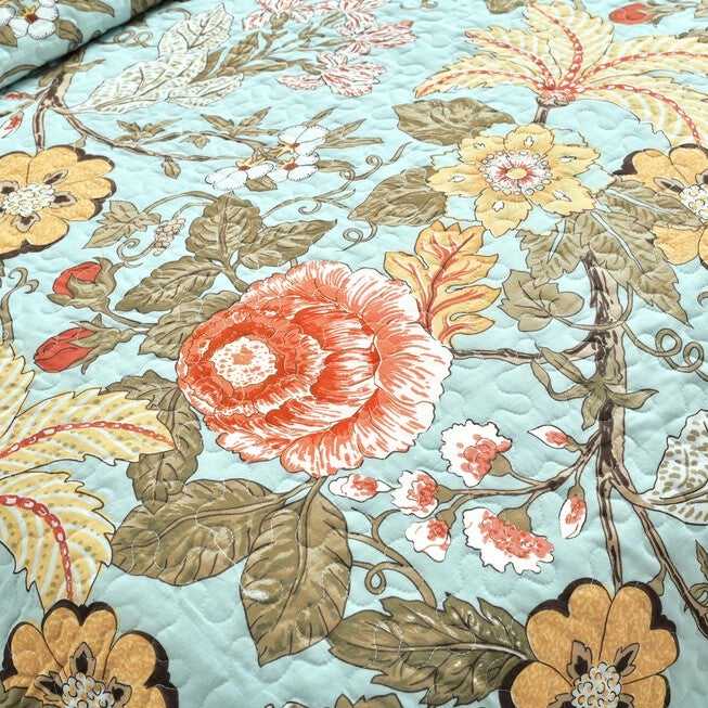 Lush Décor Sydney Quilt Black/Blue 3Pc Set, , alternate image number null