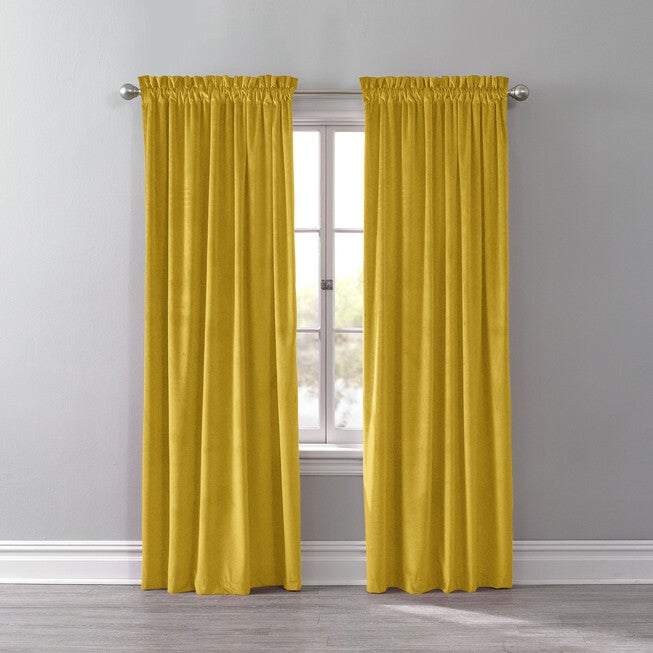 BH Studio Velvet Rod-Pocket Panel, GOLD, hi-res image number null