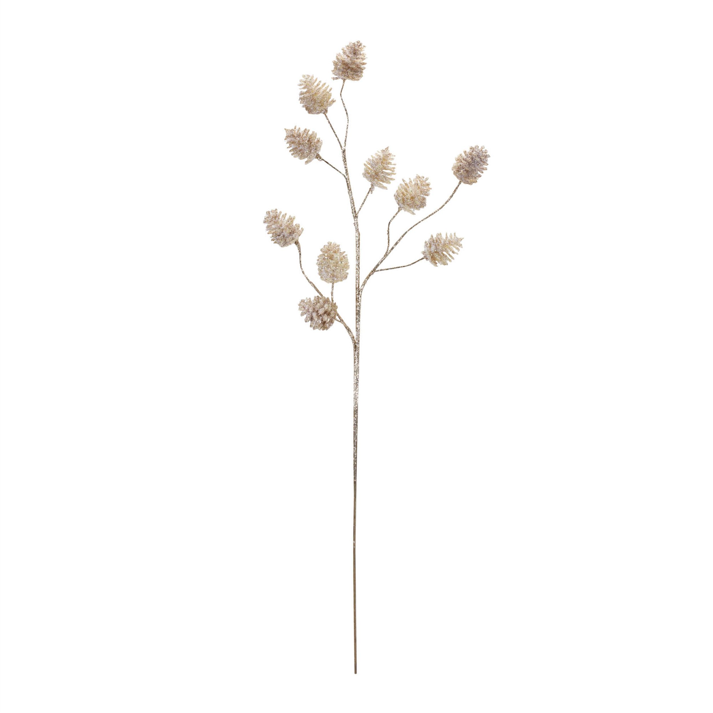 Champagne Pinecone Spray (Set of 6), CHAMPAGNE, alternate image number 1