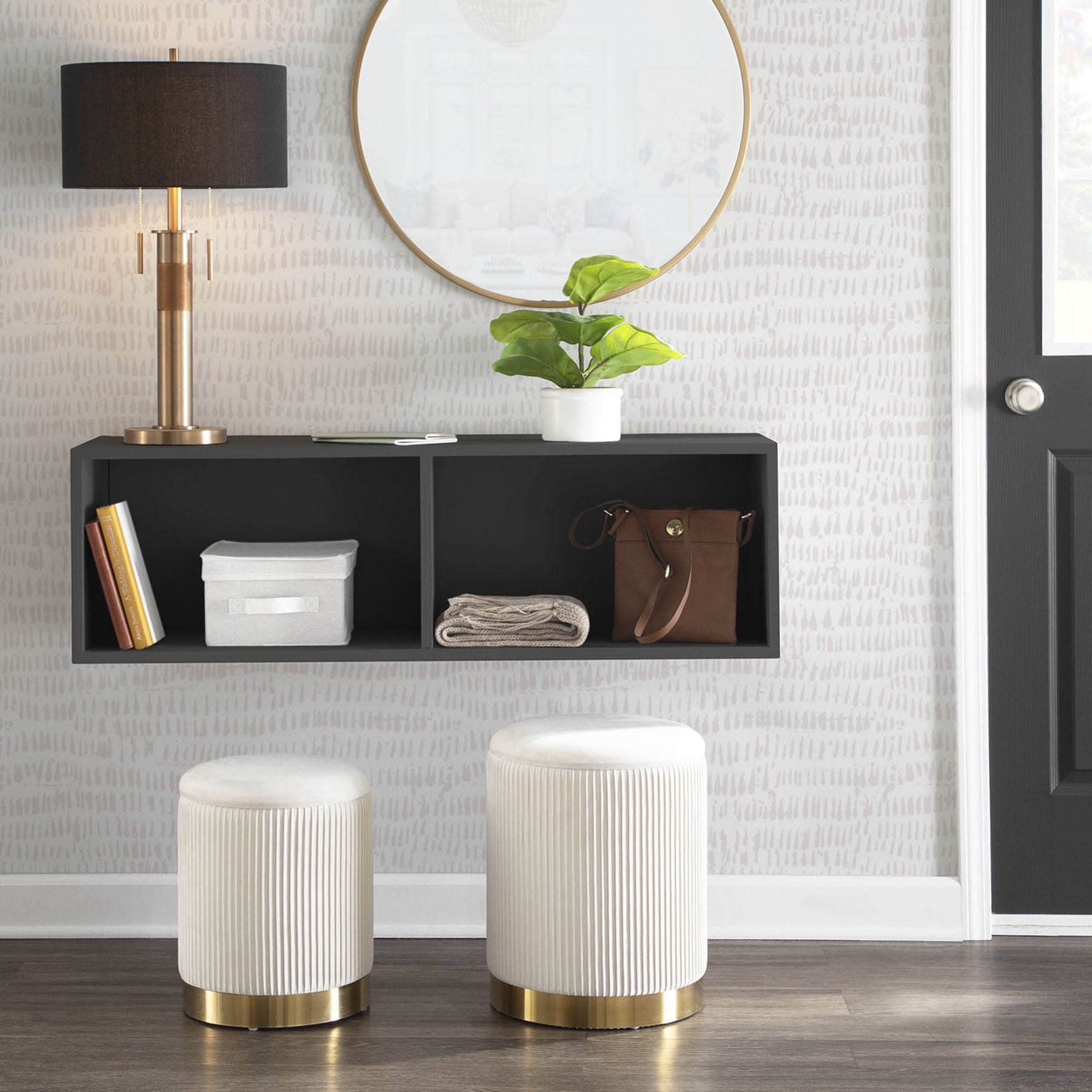 Marla Nesting Pleated Ottoman Set, , alternate image number 7