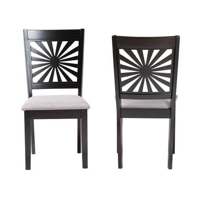 Olympia Modern Beige Fabric And Espresso Brown Finished Wood Dining Chair, , alternate image number 8
