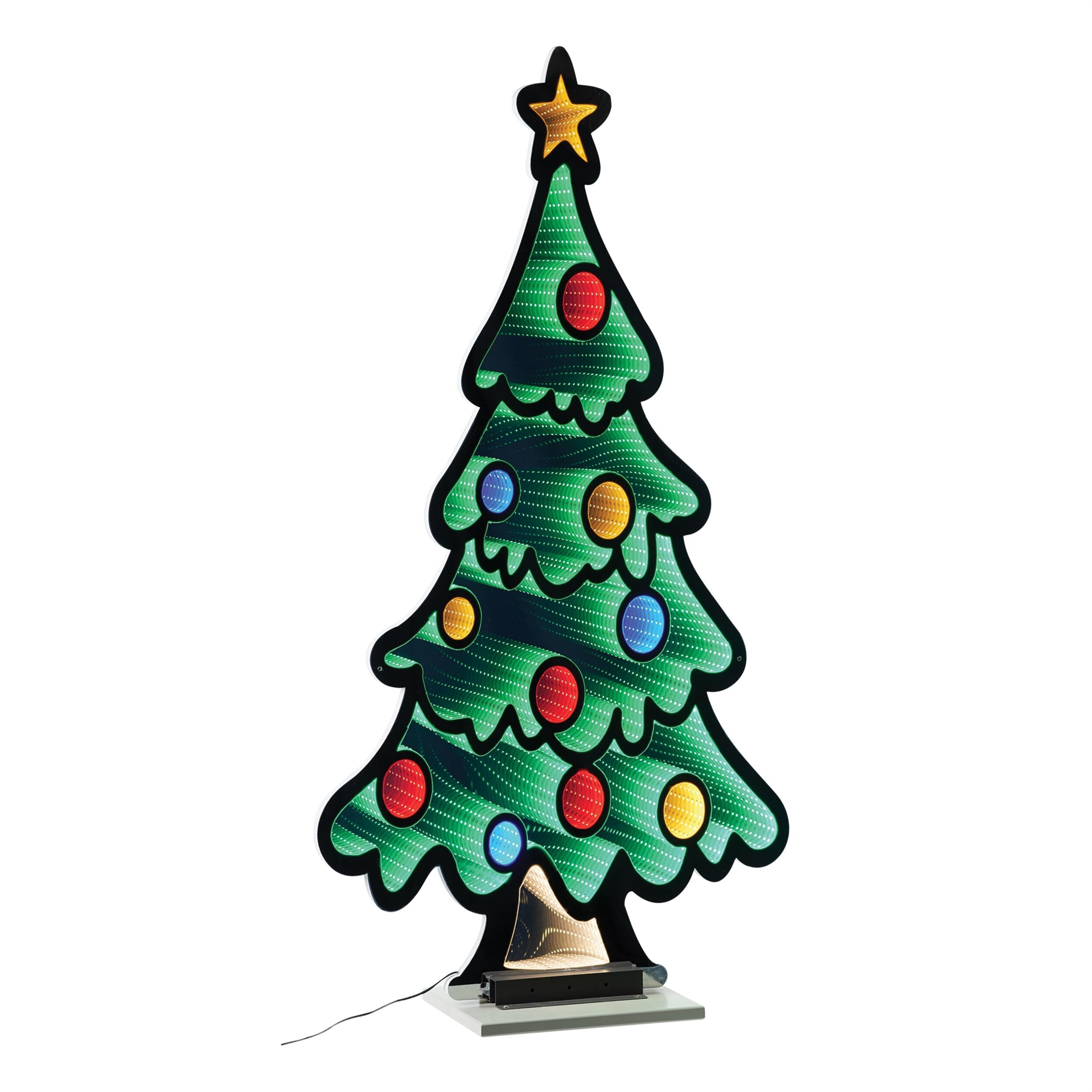 Tree w/Ornament Ekkolight 47 inchesH, GREEN, hi-res image number 0