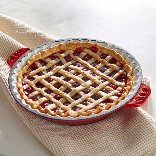 Cast Iron Pie Pan, RED, hi-res image number null