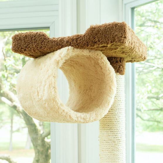Real Wood 70" Cat Tree With Scratch Posts, Hammock, , alternate image number null