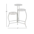 Set Of 3 White Metal Traditional Plantstand, , alternate image number null