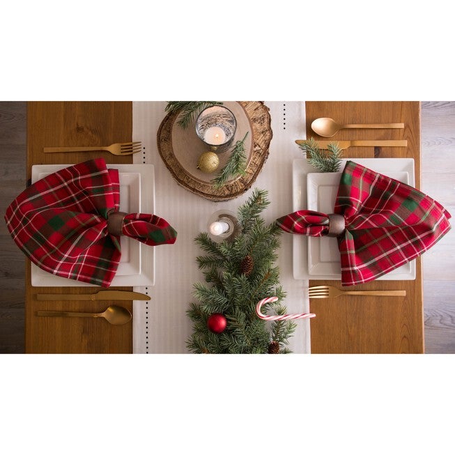 Tartan Holly Plaid Napkin, Set of 6, , alternate image number 5