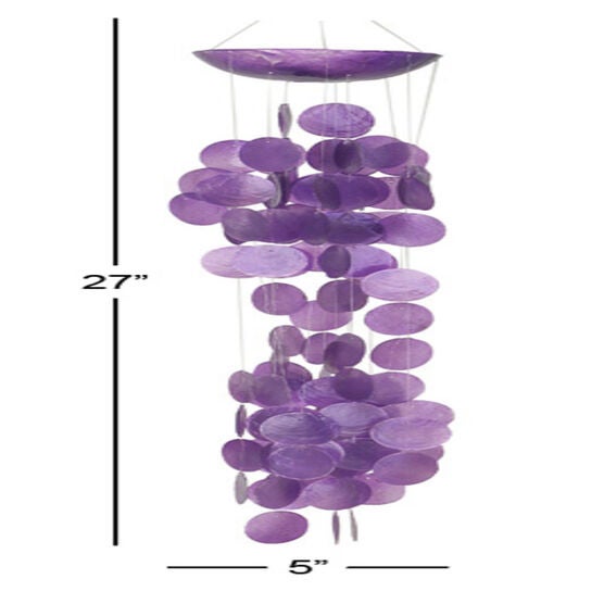 Purple Capiz Coastal Windchime, , alternate image number null