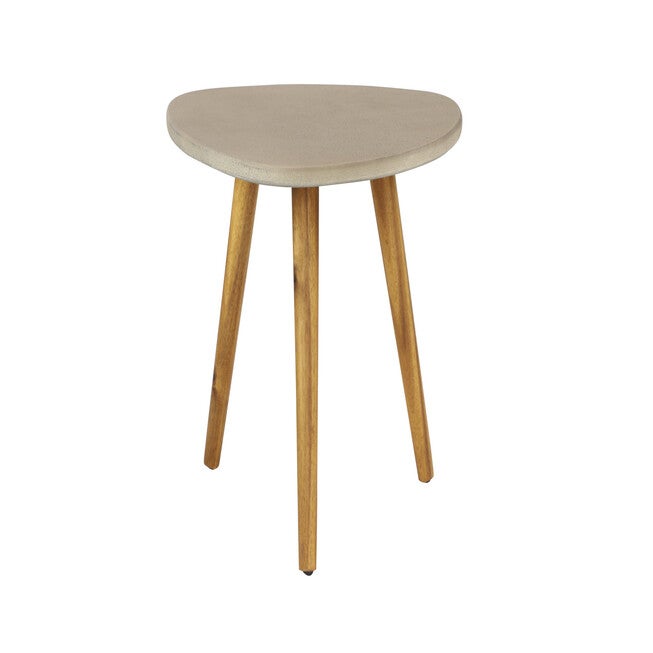 Grey Resin Modern Outdoor Accent Table, , alternate image number null
