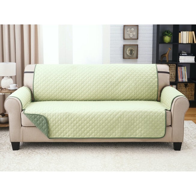 Solid Reversible Quilted Sofa Furniture Protector, , alternate image number null
