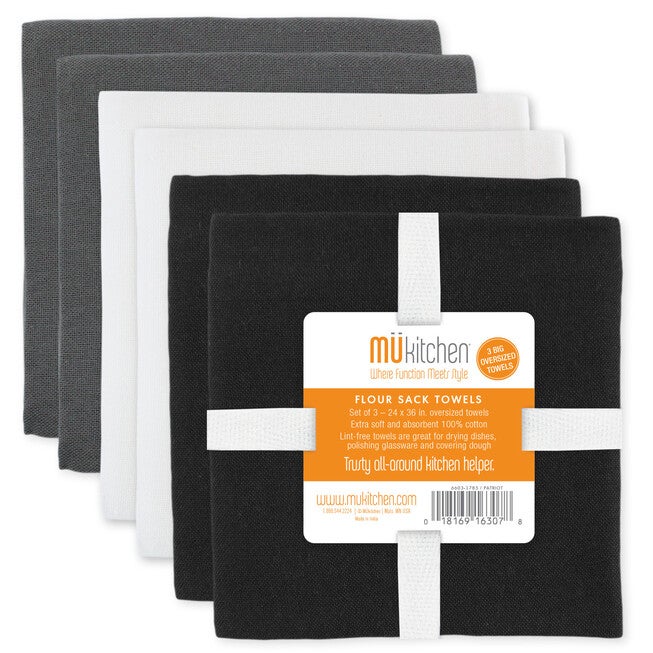 Flour Sack - Set of 6 Towels, MULTI CHALK, hi-res image number 0