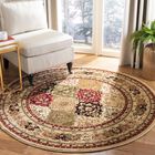 Lyndhurst 221 Multi / Beige 5'-3" X 5'-3" Round Round Rug, , on-hover image number null