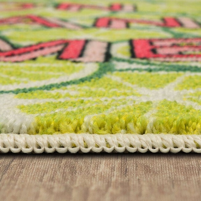 On Island Time Lime Green Kitchen Rug, , alternate image number 4