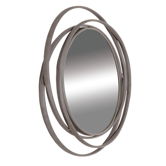 Grey Industrial Metal Wall Mirror, , alternate image number 2