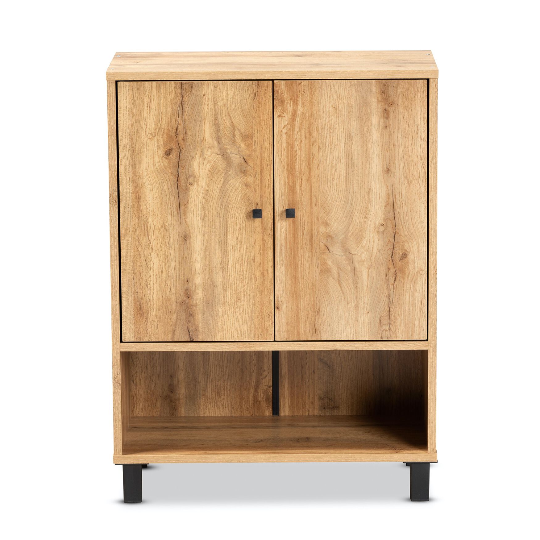 Rossin Wood 2-Door Entryway Shoe Storage Cabinet W Bottom Shelf Furniture, , alternate image number 9