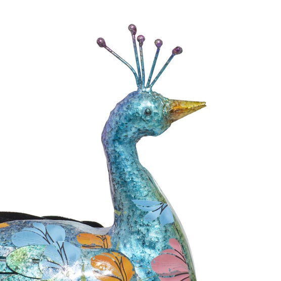 Turquoise Iron Eclectic Birds Garden Sculpture, , alternate image number null