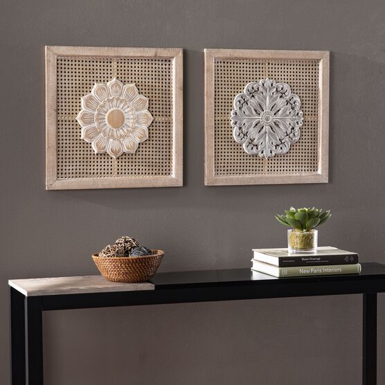 Lamsting Decorative Wall Panels 2Pc Set, NATURAL, hi-res image number null