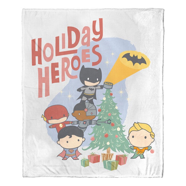 Wb Dc Justice League Holiday Heroes Silk Touch Throw, , on-hover image number null