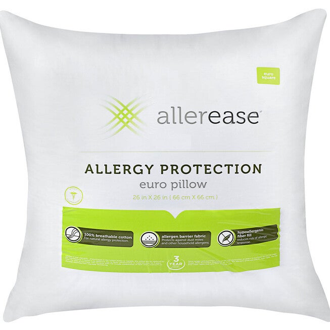 AllerEase Euro Pillow, WHITE, hi-res image number 0