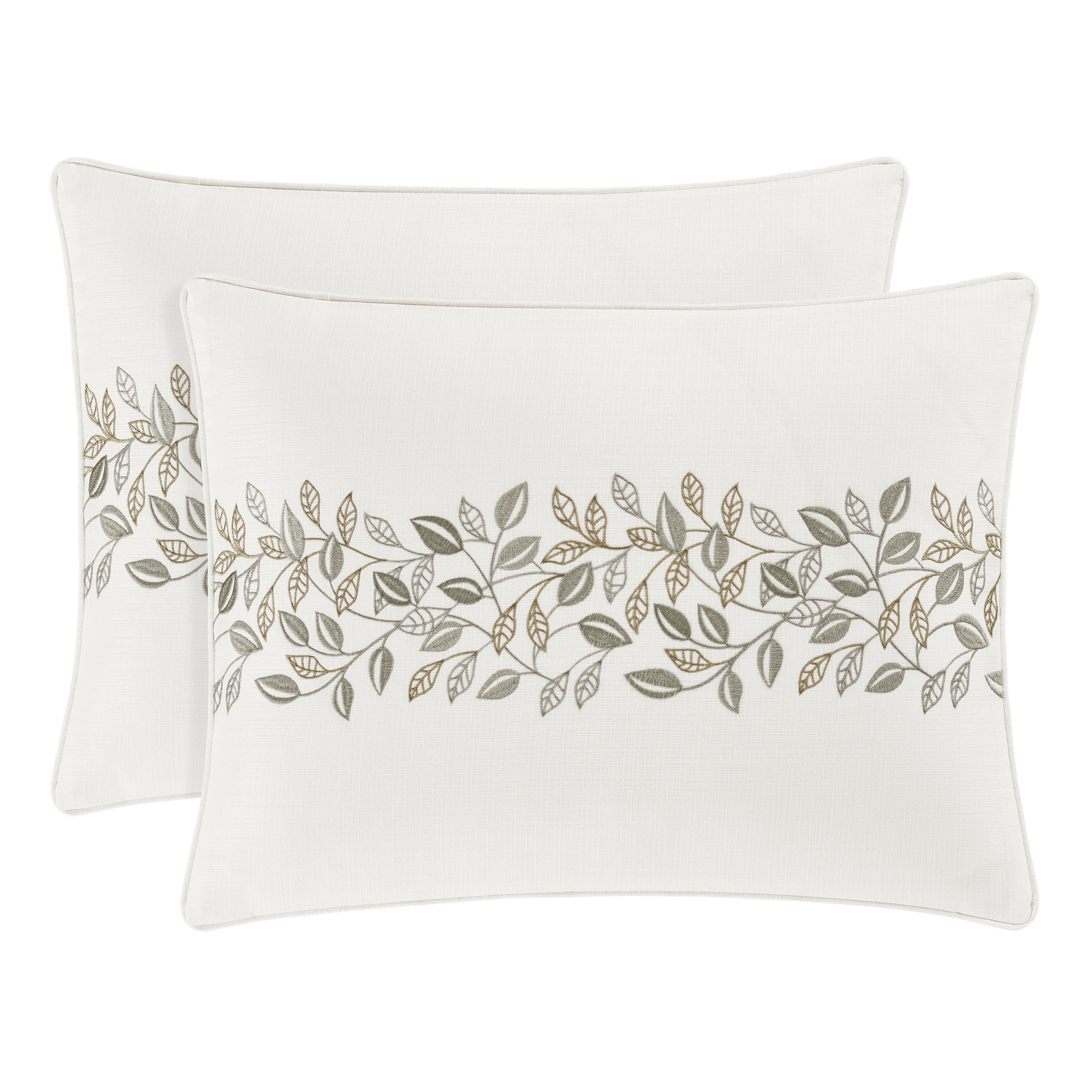 Laurel 4 Piece Comforter Set, WHITE, alternate image number null