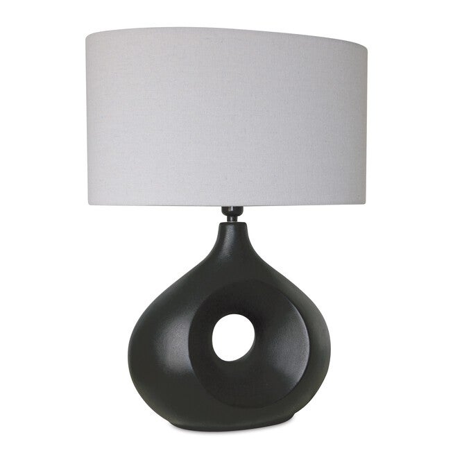 Table Lamp 22.5 inchesH Ceramic, BLACK/GREY, hi-res image number null