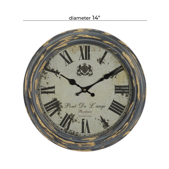 Black Metal Farmhouse Wall Clock, , alternate image number 5